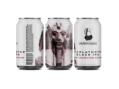 Nyarlathotep, The Crawling Chaos Black IPA beer beverage branding brewery design packaging
