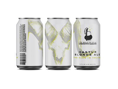 Hastur, The King in Yellow Blonde Ale beer beverage branding brewery design lovecraft packaging