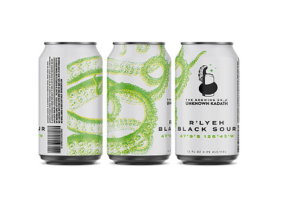 R'Lyeh Black Sour beer beverage branding brewery design logo lovecraft packaging