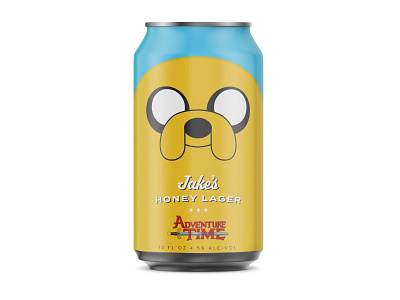 Adventure Time: Jake's Honey Lager beer beverage branding craft beer design packaging