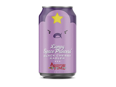 Adventure Time: Lump Space Princess' Black Cherry Radler beer beverage branding craft beer design packaging