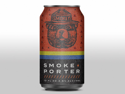 Smokey Bear Smoke Porter beer beverage design illustration packaging smokey bear