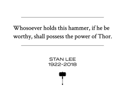 RIP Stan Lee marvel comics stan lee type typography