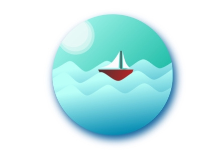 Boat design icon illustration
