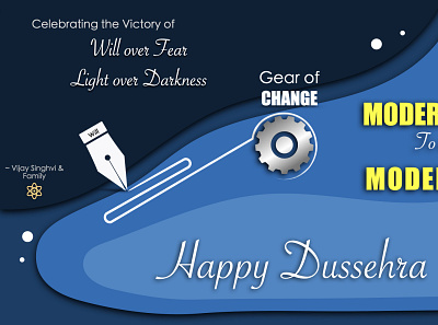 Happy Dussehra 2021 graphic design