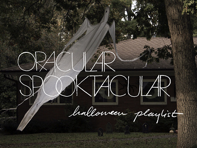 oracular spooktacular album artwork ghosts halloween hand lettering retro typography
