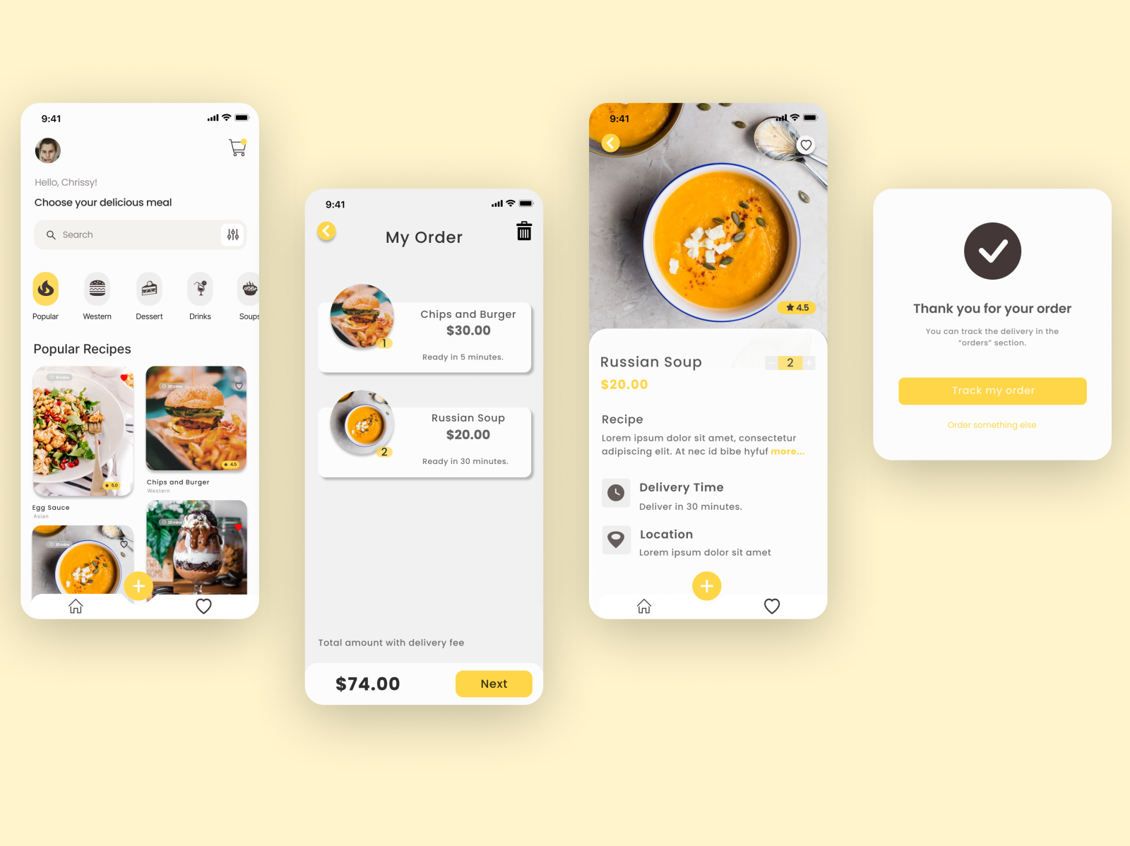 food ordering app by Onyinye Okenyi on Dribbble