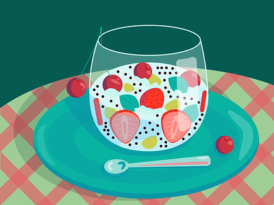 Chia Pudding adobe illustrator chia design food food illustration healthy food illustration vector