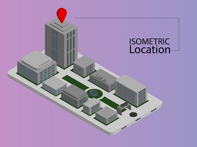Isometric Location animation app design flat graphic design icon illustration illustrator vector