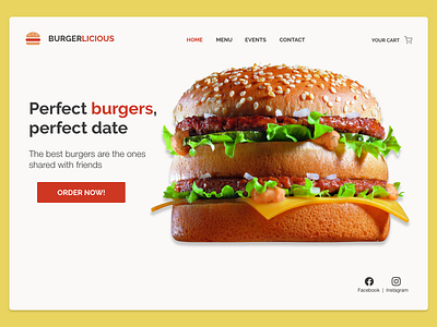 Burgerlicious - Fast Food Website Design burger burger king burger menu burgers fast food website design fast food website template fast food website theme fast food websites food food and drink food company website food website food websites online fast food website uiux userinterface