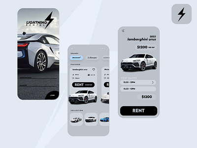 Lighting Rental Concept. Mobile App UI/UX