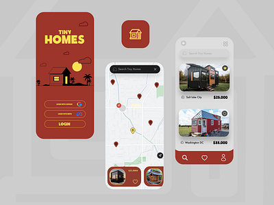 Tiny Homes Concept Mobile UI