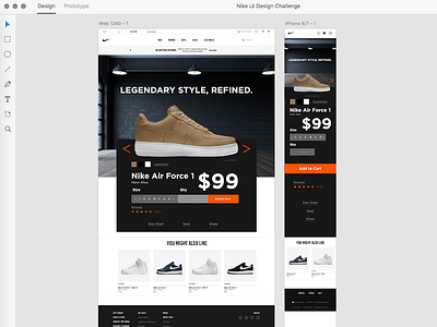 Nike UI Re-Design adobexd nike ui ux