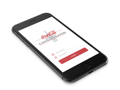 Login Screen - Mobile coca cola login mobile ui