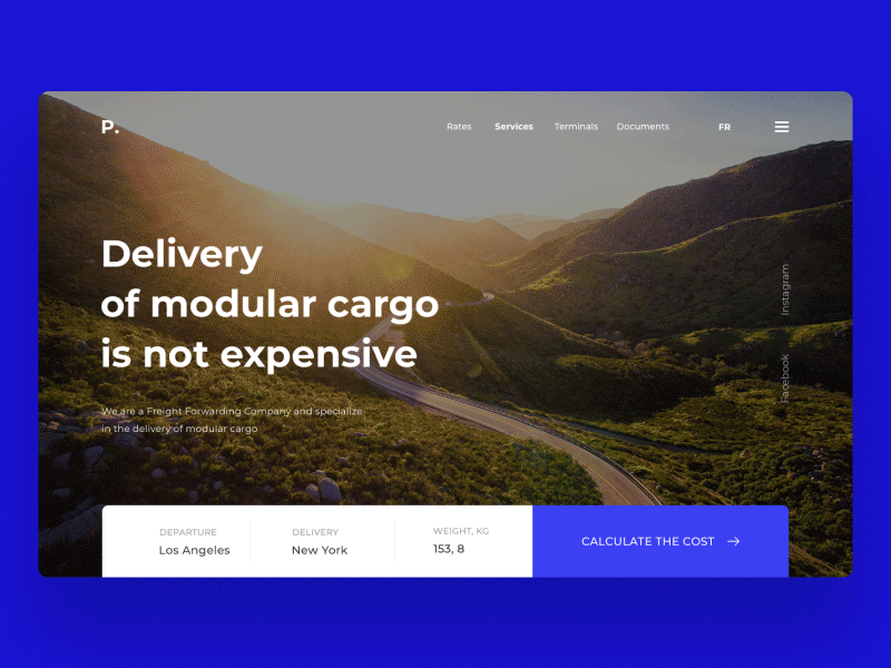 Delivery service main page