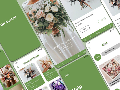 UrFaust.ID Apps (Mobile) app branding flower flowers logo minimal mobile app design typography ui uidesign uiux uxdesign