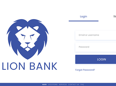 Lion Bank - Banking design adobexd banking design photoshop ui ux web