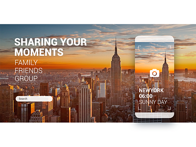 App for sharing moments app camera gui mobile newyork photo picture share travel