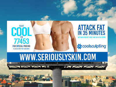 Coolscuplting Billboard for Medical Spa advertisement advertising billboard billboard design billboard designer billboard mockup coolscuplting coolscuplting design