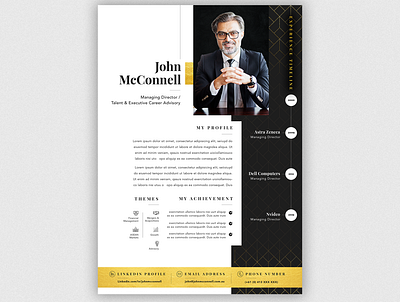 Design A Compelling, Contemporary, High-End, One Page Networking cv high end personal branding resume resume cv template