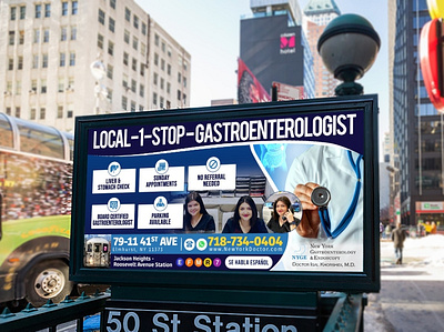 Panel Ad for NYGE ads advertisement advertising billboard billboard design city ad gastroenterologist new york new york city