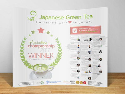 Tradeshow Booth Banner for Japanese tea brand advertisement advertising backdrop banner event banner tradeshow
