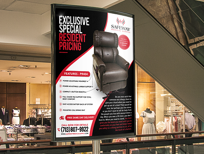 Poster Design for Safeway Medical Supply advertisement advertising branding chairs poster poster art poster design posters print design sales