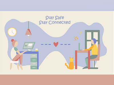 Stay Safe - Covid-19 Illustration