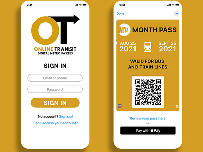 Online Transit App Mockup
