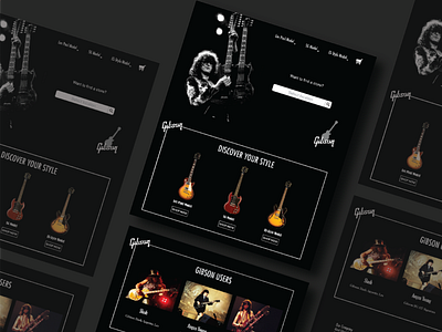 Gibson Web Design fanart gibson guitar music music app uiux uiuxdesign userexperience userinterface userinterfacedesign web web design webdesign webdesigner website website design