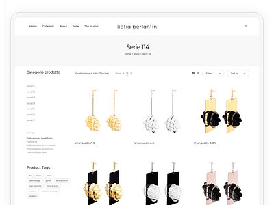 Shop Page - Italian Jewelry Designer Project