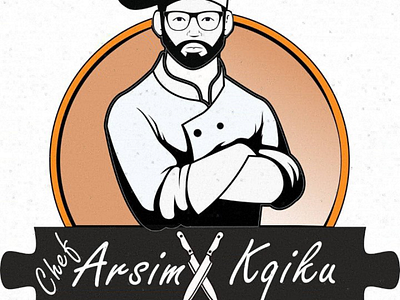 Logo designed for Chef Arsim Kqiku logo design branding chef