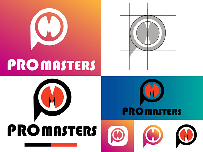 PM Logo Design design elegent icon illustration logo masters pm pro vector