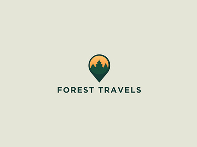 Forest Travels branding concept design logo vector