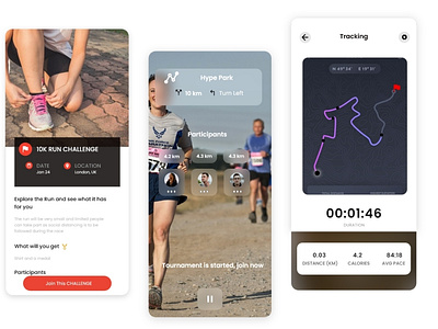 Running App Mobile UI Design