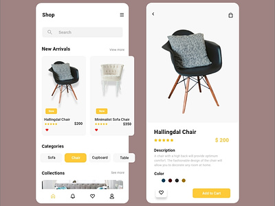 E-Commerce App Furniture Shop UI Design