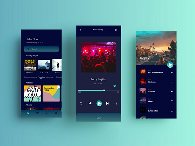 Music playing App UI design app appdesign design mobile ui music app music app ui typography ui ui design ux