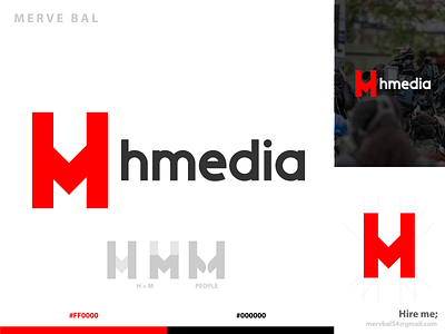 HMedia h letter h m letter latter logo logo logo design logofolia logos media logo