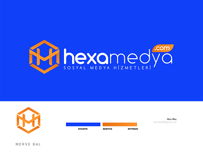 HEXA MEDYA branding h m h m lettet h m logo hexa hexa logo hexamedya logo logo design