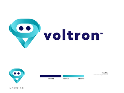 VOLTRON LOGO DESIGN logo logo design logos robot robot logo v logo
