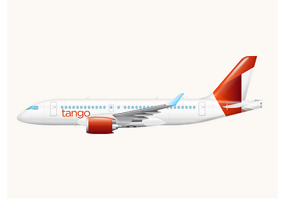 Tango Air airline airplane branding illustration