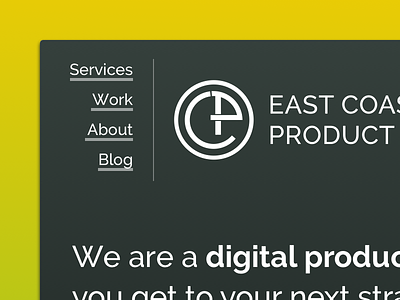 East Coast Product redesign - Header 3 header navigation