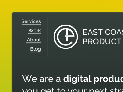 East Coast Product redesign - Header 3 header navigation