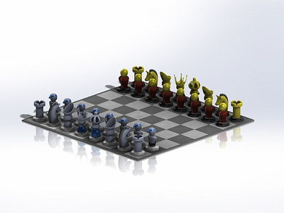 Chess board chess design forniture foryou game solidworks