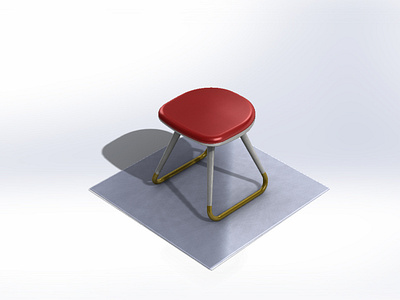 Small stool 3d art children design food forniture house illustration kids love stool