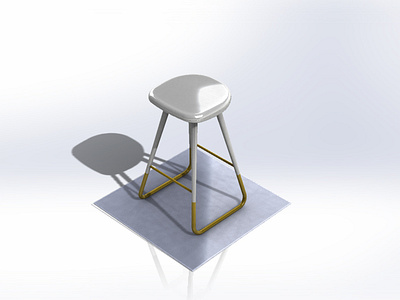 Backless Barstool 2020 3d bar branding design forniture foryou metal stool table wood