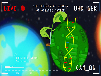 Zero-G 2d animation animation astroid dna earth explainer animation galaxy illustration plant science space