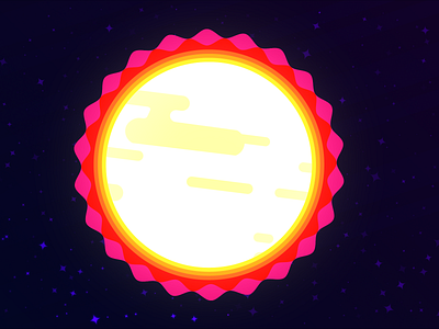 The Sun 2d animation after effects animation animation astroid explainer animation galaxy illustration science space sun