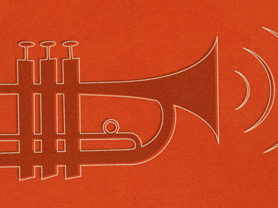 Trumpet graphic design illustration vector