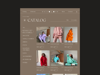 Macrocosm online store catalog design concept
